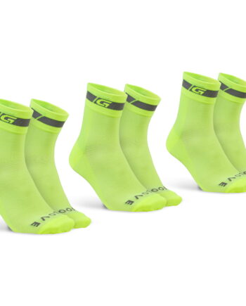 Gripgrab Classic Regular Cut Sommersokker Pack Yellow Vis