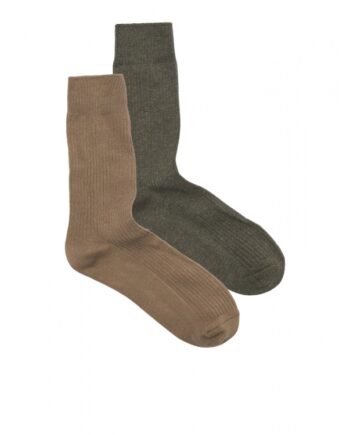 Jack   Jones 2pak Premium Sokker Brun Oliven Grøn Til Herre