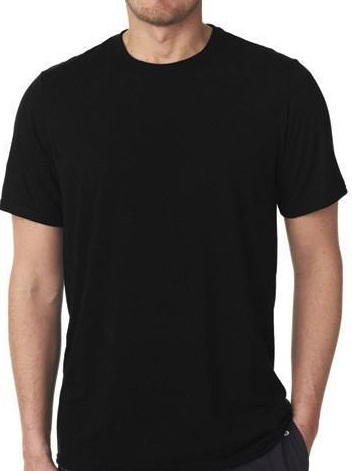 Klassisk Tee Shirt Sort Str Medium