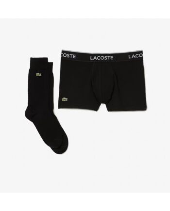 Lacoste Gaveæske Med Boxershorts Strømper Sort Til Herre