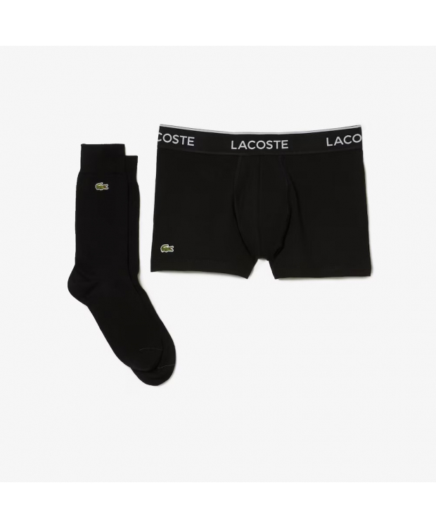 Lacoste Gaveæske Med Boxershorts Strømper Sort Til Herre