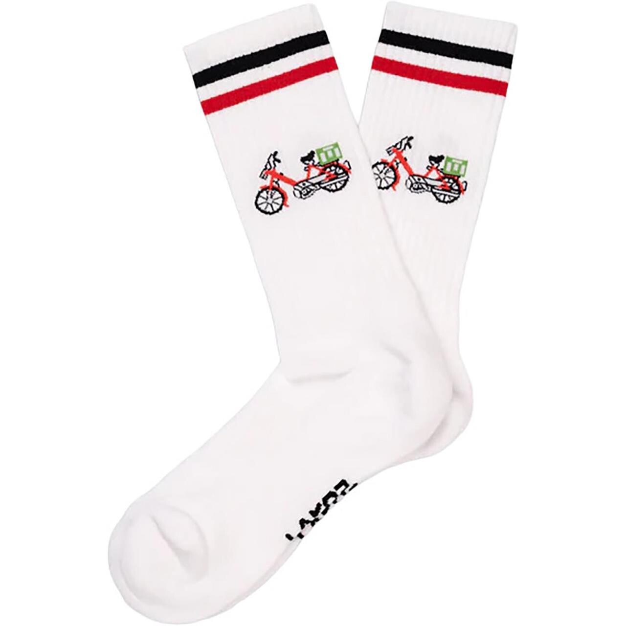 Lakor Red Maxi Socks Hvid White