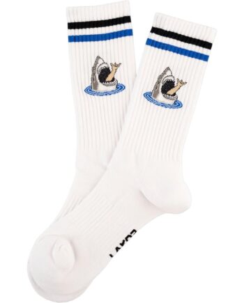 Lakor Shark Shaka Tennis Socks Hvid White