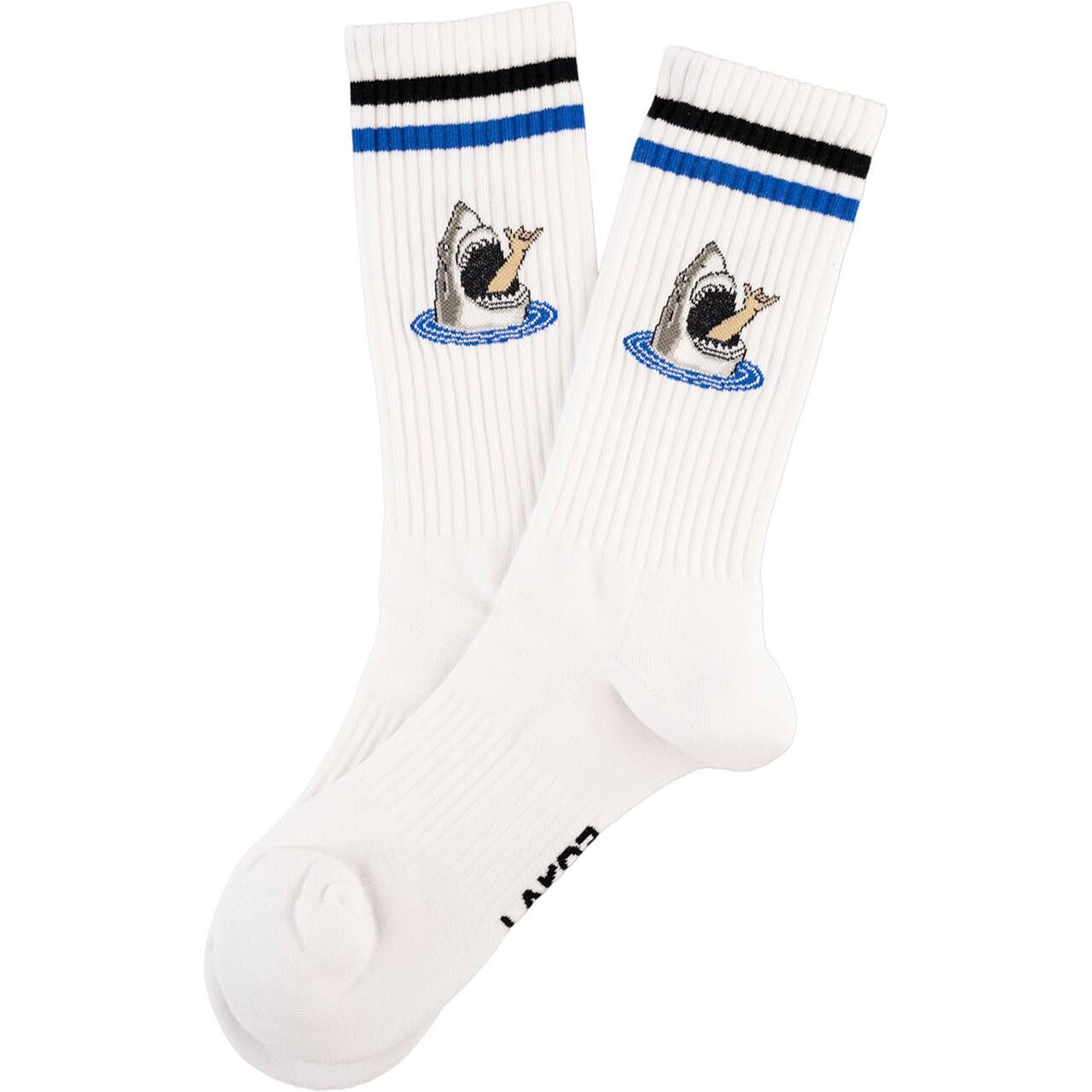 Lakor Shark Shaka Tennis Socks Hvid White
