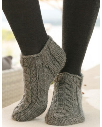 Leaf Ankle Socks Drops Design Sokker Strikkeopskrift Str
