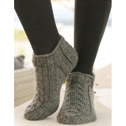 Leaf Ankle Socks Drops Design Sokker Strikkeopskrift Str