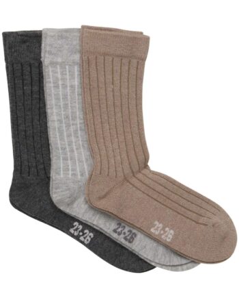 Minymo Børne Strømper Uldmix Grey Melange