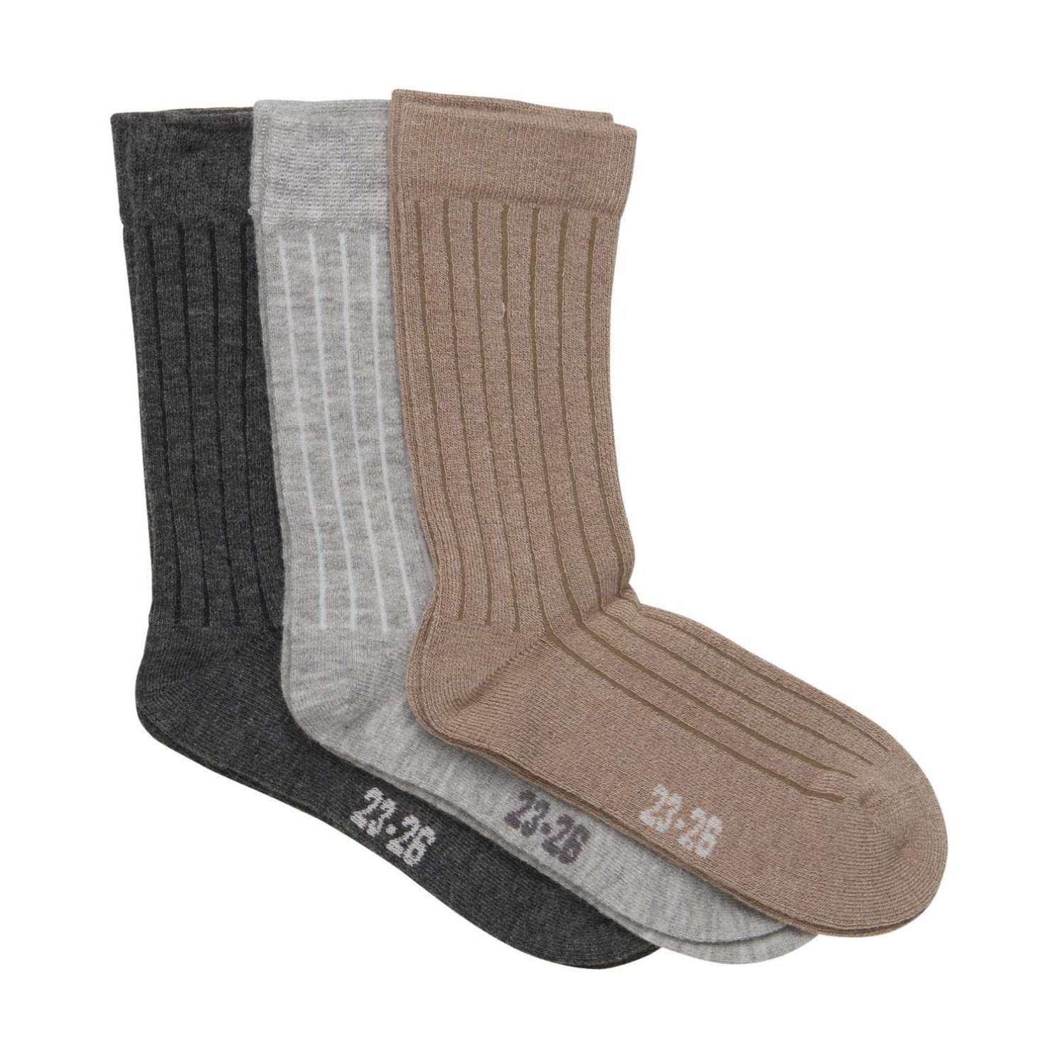 Minymo Børne Strømper Uldmix Grey Melange