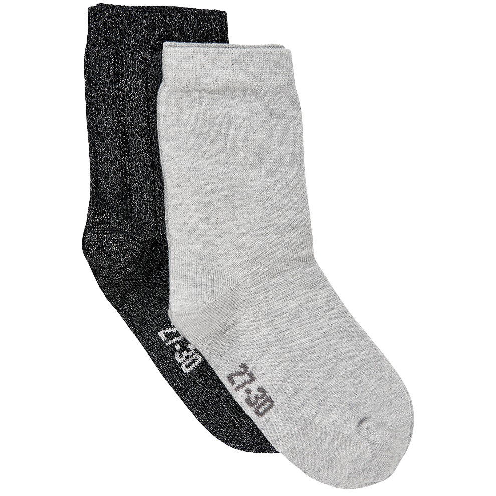 Minymo Pige Strømper Glimmer Light Grey Melange