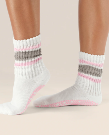 Moveactive Crew Grip Socks 80s Stripe