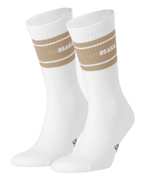 Osaka Strømper Pak White Brown