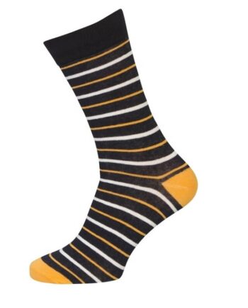 Pak Strømper Med Orange Striber Socks Cph Str