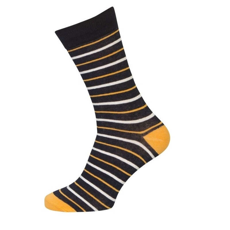 Pak Strømper Med Orange Striber Socks Cph Str