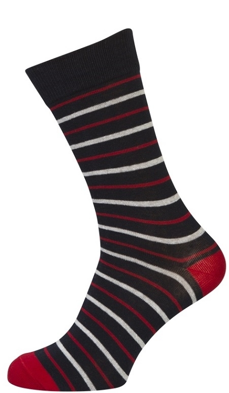 Pak Strømper Med Røde Striber Socks Cph Str