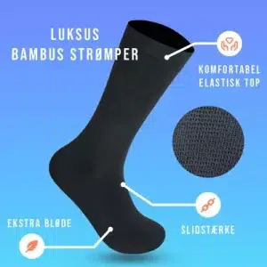 Par Luksus Bambus Strømper Sort