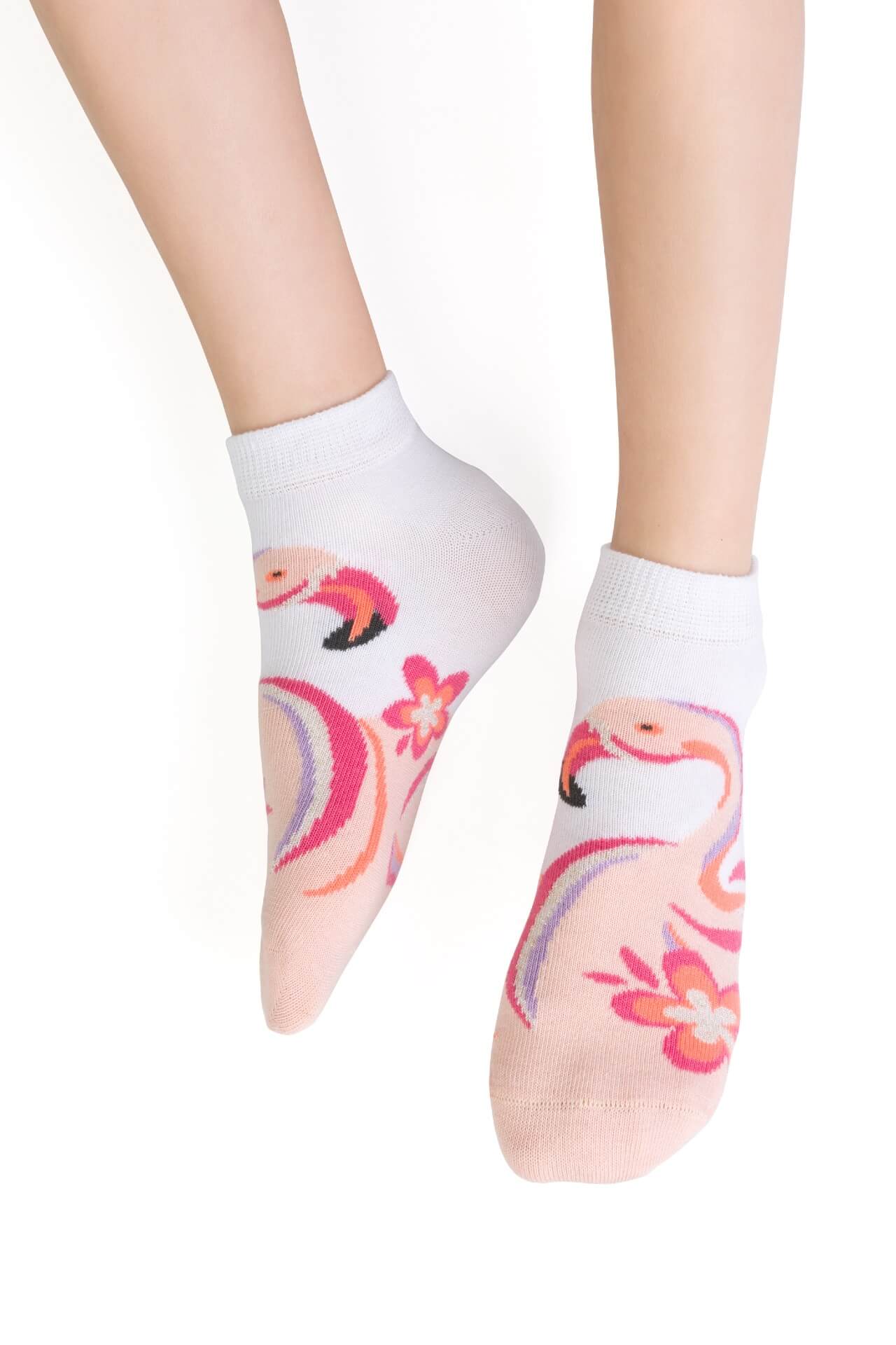Pige Ankelsokker Med Glimmer Fra Steven Flamingo