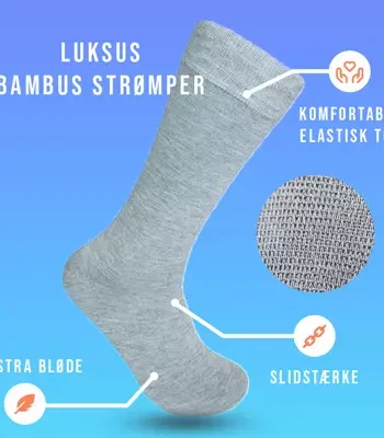 Prøvepakke: Pak Luksus Bambus Strømper Grå