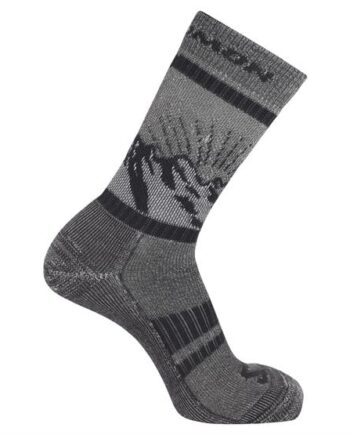 Salomon Retro Wool Crew Socks Black White
