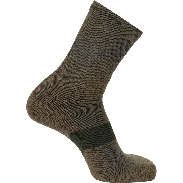 Salomon Ultra Crew Socks Martini Olive Stone Grey Sokker