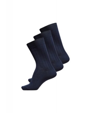 Selected Pak Navy Ribstrømper Til Herre Onesize Outlet