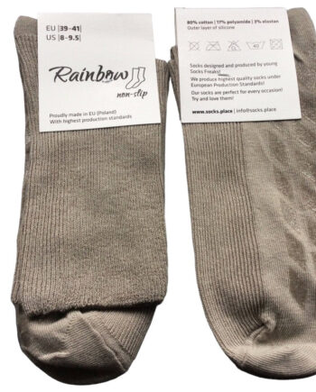 Skridsikker Abs Strømpe Beige Sand