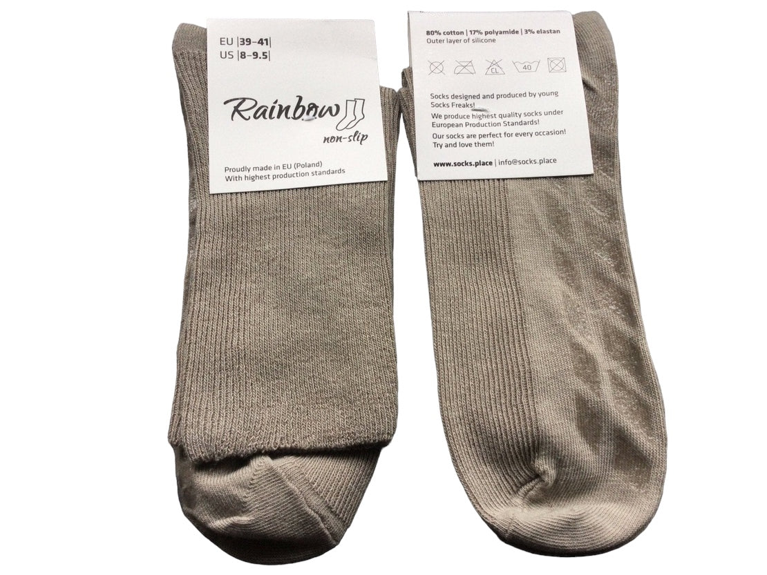 Skridsikker Abs Strømpe Beige Sand