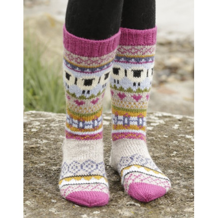 Sleepy Sheep Drops Design Sokker Strikkeopskrift Str