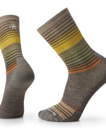 Smartwool Everyday Stitch Stripe Crew Socks Taupe