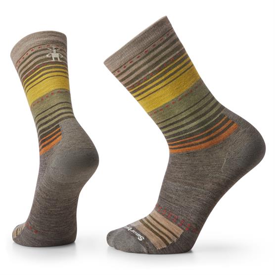 Smartwool Everyday Stitch Stripe Crew Socks Taupe