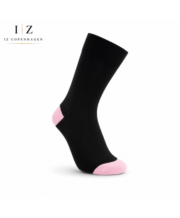Sock Bambusstrømper Med Lyserød Hæl Unisex