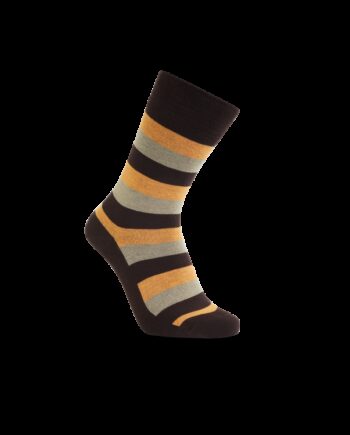 Sock Bambusstrømper Med Tykke Striber Orange Brun Outlet