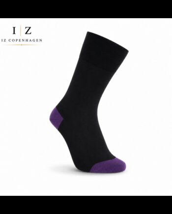Sock Bambusstrømper Sort Lilla Unisex Str