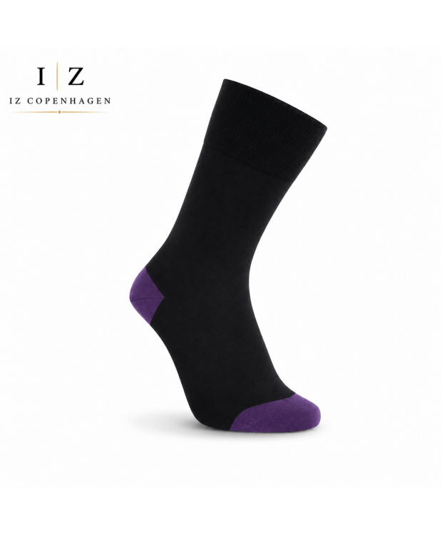Sock Bambusstrømper Sort Lilla Unisex Str