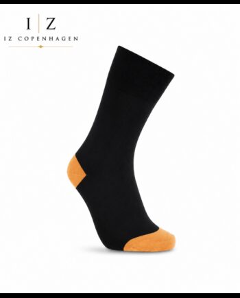 Sock Bambusstrømper Sort Orange Unisex Outlet