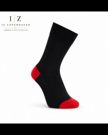 Sock Bambusstrømper Sort Rød Unisex Str