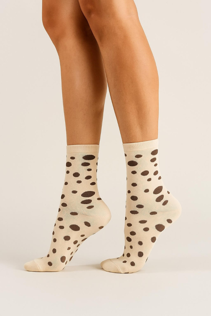 Socks Cph Damestrømpe Dots Beige