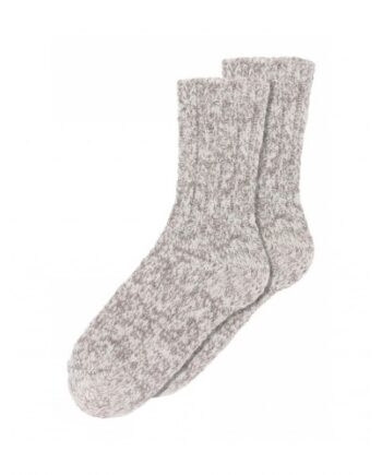 Strømper Tykke Uld Damesokker Meleret Strik Grey Melange Grey Melange