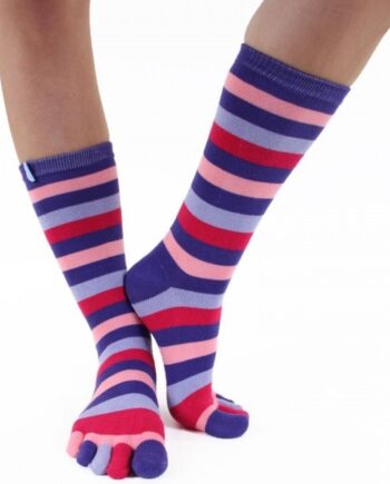 Tåsokker Toetoe Essential Stripy Lilla One Size