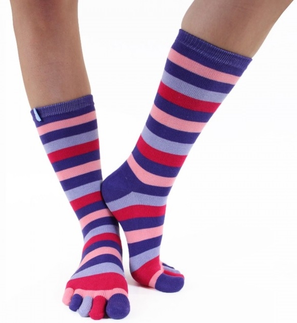 Tåsokker Toetoe Essential Stripy Lilla One Size