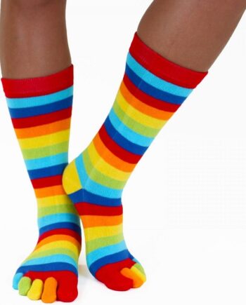 Tåsokker Toetoe Essential Stripy Rainbow One Size