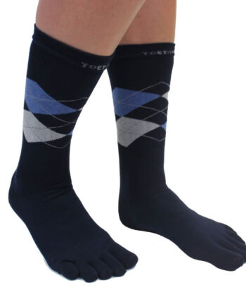 Tåsokker Toetoe Men Argyle Navyblå Str