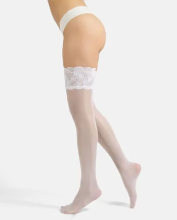 White Versailles Denier Hold Ups