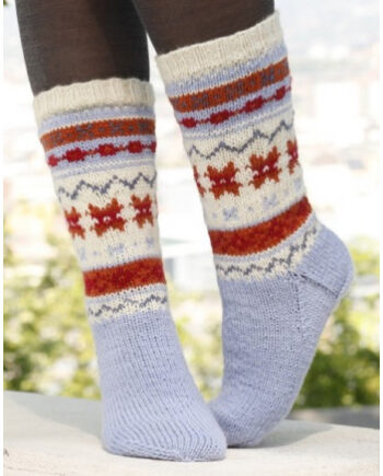 Winter Breeze Drops Design Sokker Strikkeopskrift Str
