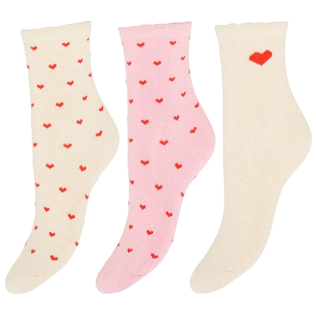 Young Dame Strømper Box Byvilaine Hearts Sock