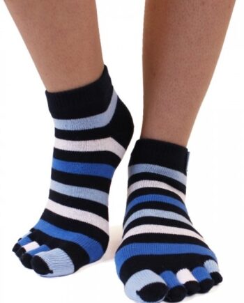 Ankel Tåsokker Toetoe Essential Stripy Denim Korte Sokker
