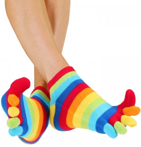 Ankel Tåsokker Toetoe Essential Stripy Rainbow Korte Sokker