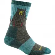 Darn Tough Bear Town Micro Crew Light Cushion Aqua Sokker Str