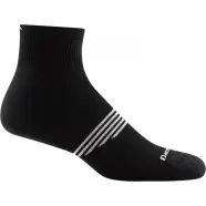 Darn Tough Element Quarter Lightweight With Cushion Black Strømper