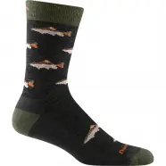 Darn Tough Spey Fly Crew Lightweight With Cushion Charcoal Sokker Str