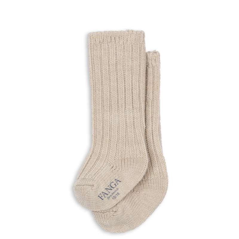 Fanga Fontana Lana Sokker Tykke Strik Sand